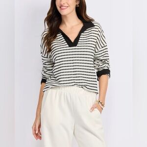Josephine Long Sleeve Collared Knit Top 
Size MP